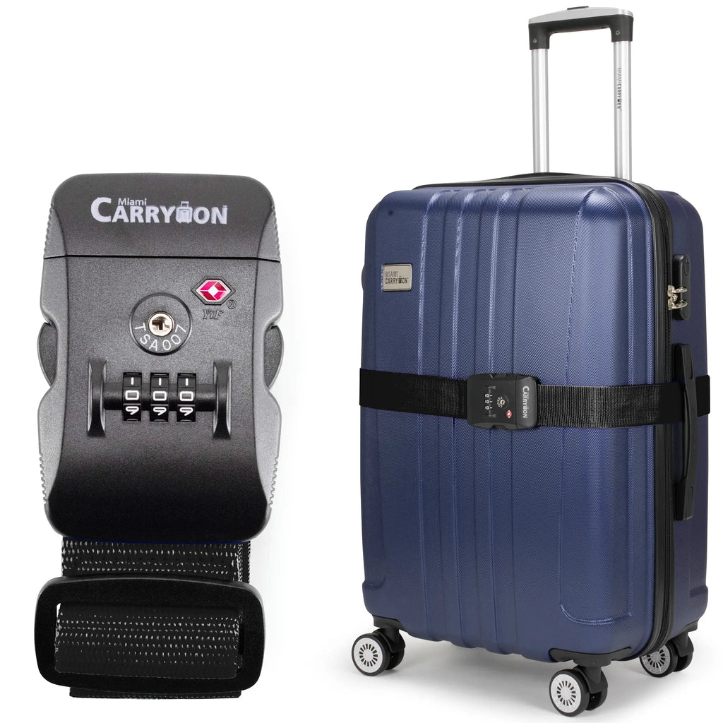 Adjustable TSA Approved Combination Lock Luggage Strap-0