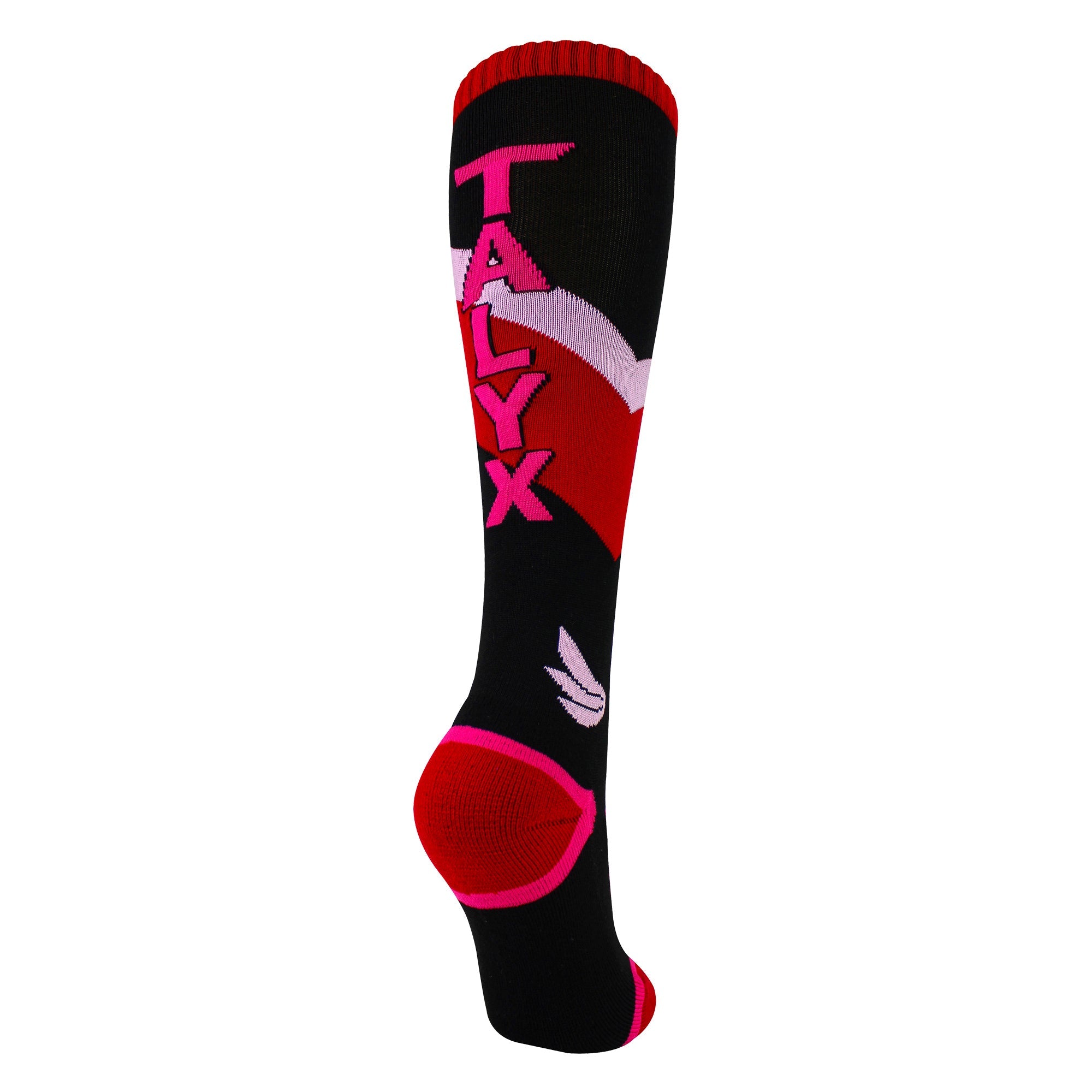 TALYX girls thermal ski socks in bright pink with reinforced heel and cushioned foot design. — view 4