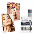 Pursonic touchscreen LED vanity mirror and dual gel and mud face mask set with applicator tool