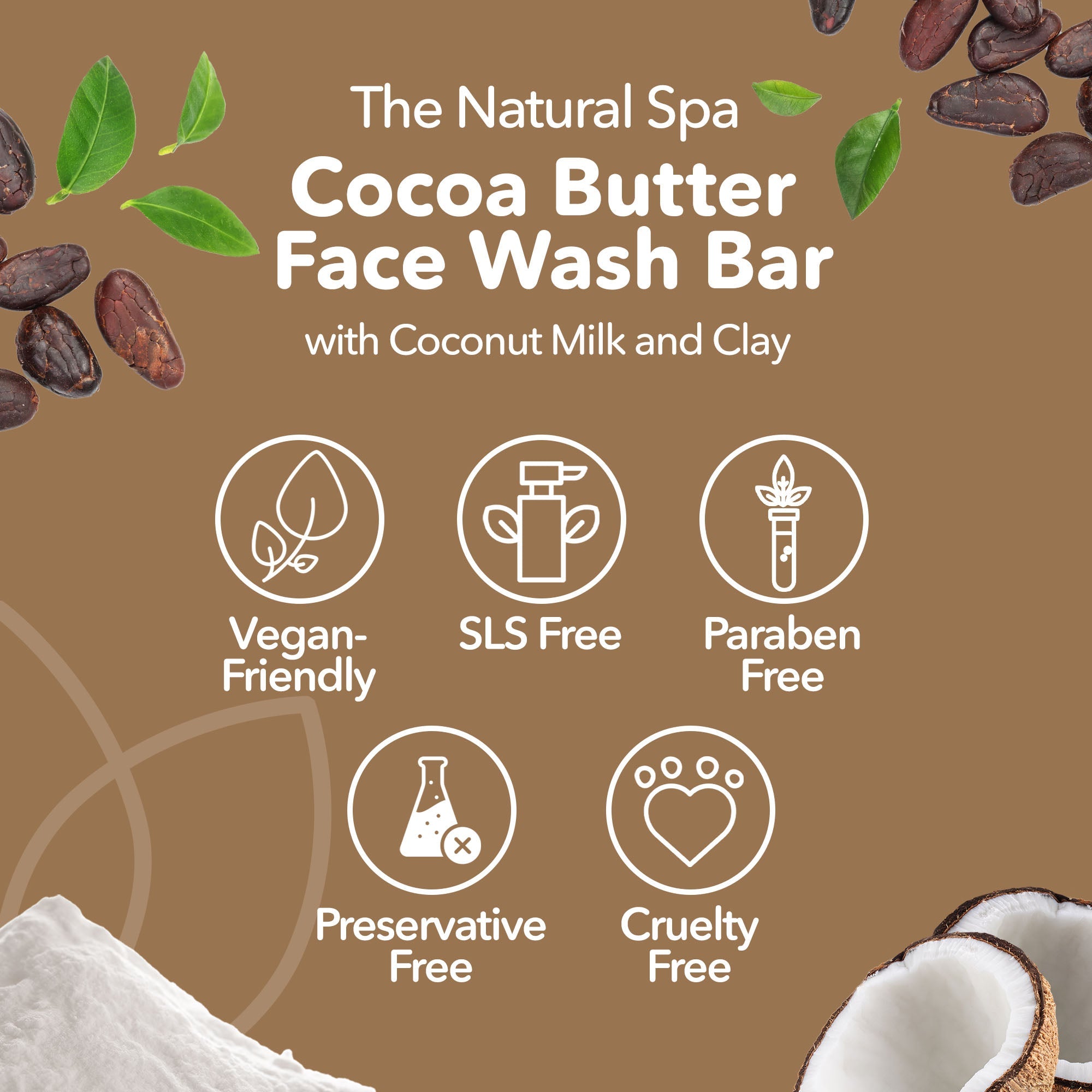 Natural cocoa butter face wash bar for sensitive skin fragrance free skincare — view 5