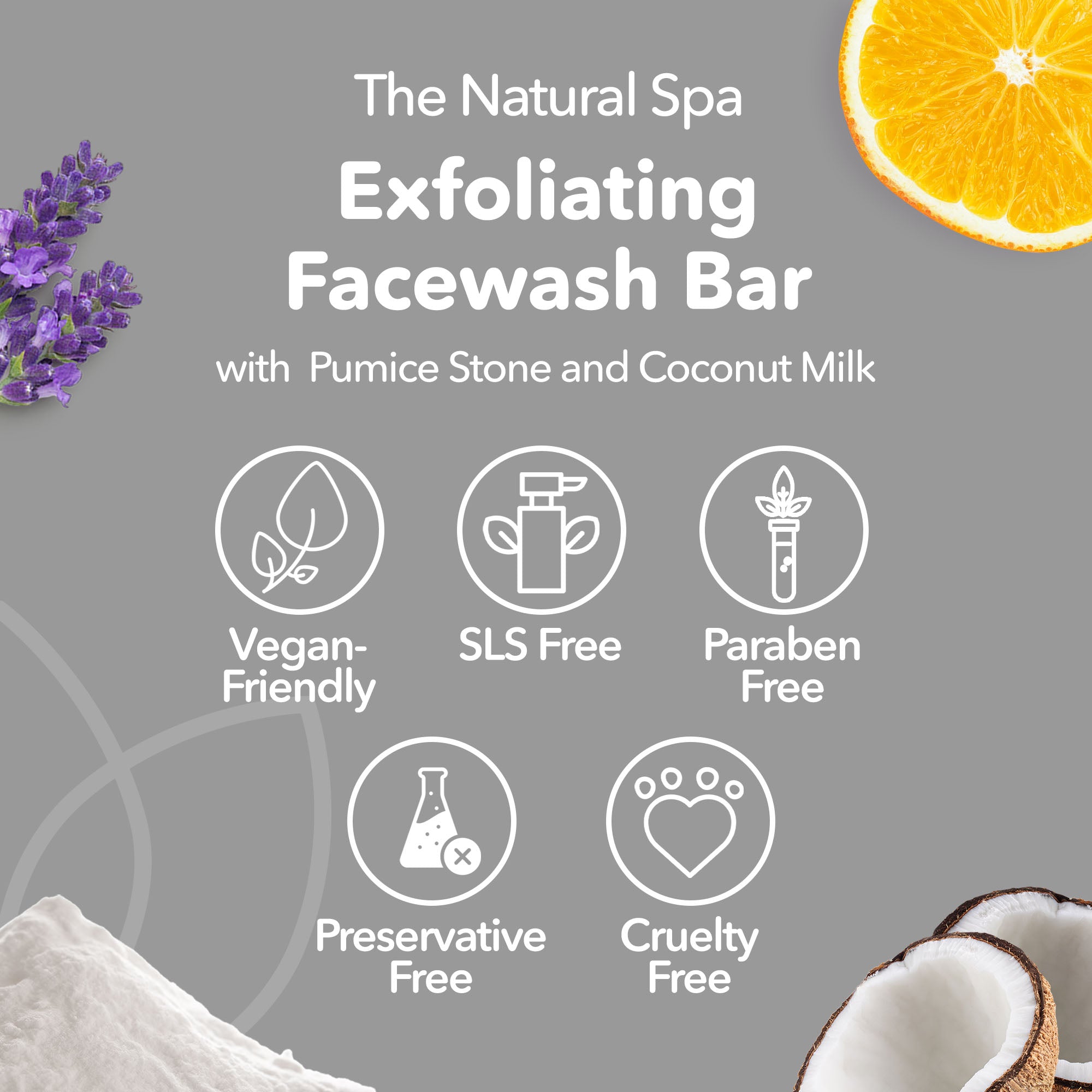 Exfoliating face wash bar with patchouli clary sage and sweet orange for gentle vegan skincare. — view 4