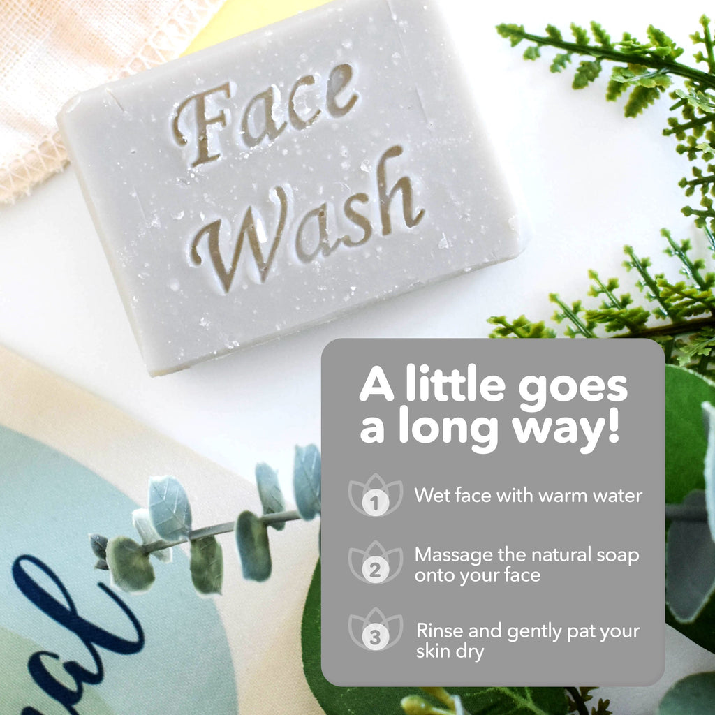 Exfoliating face wash bar with patchouli clary sage and sweet orange for gentle vegan skincare. — view 5