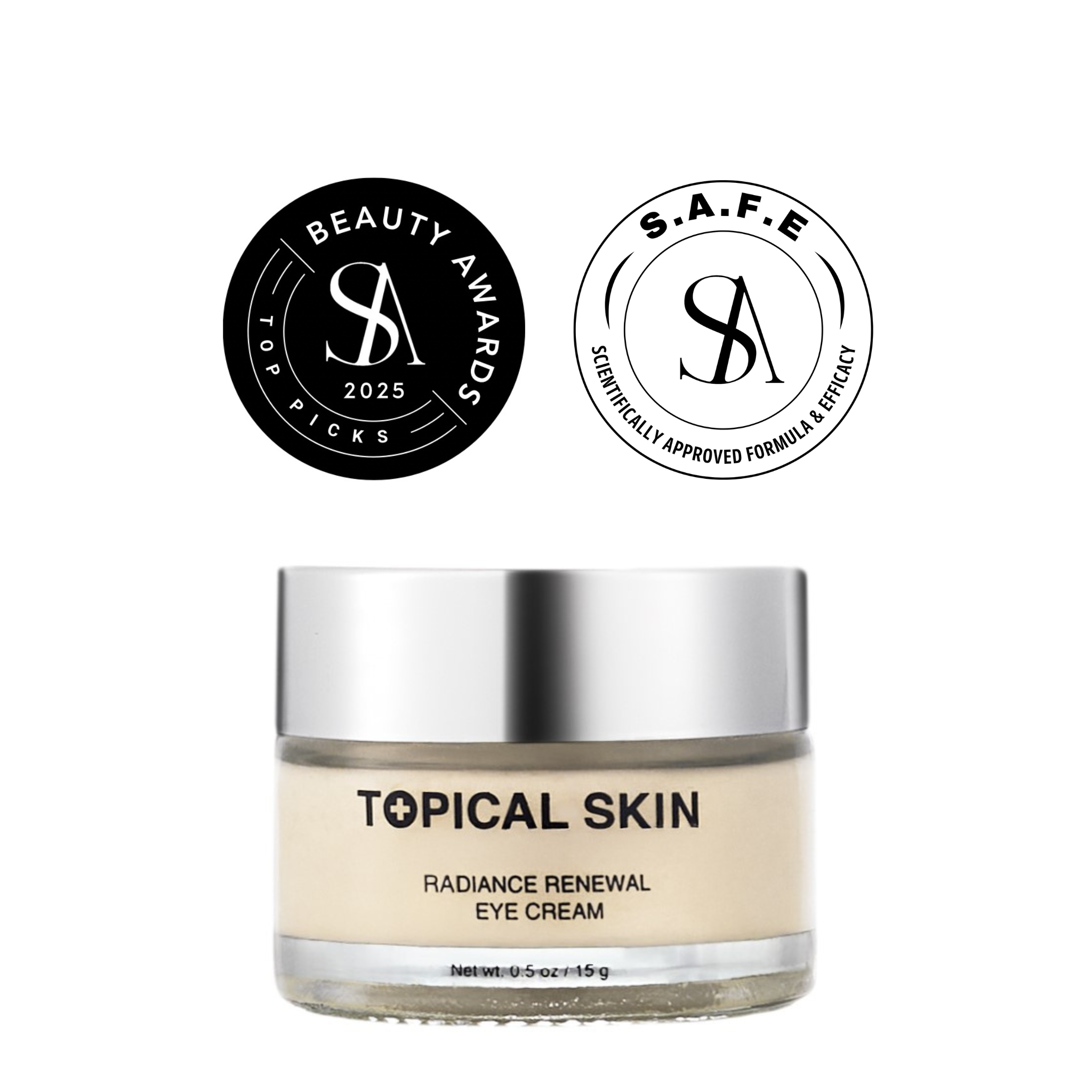 Radiance Renewal Eye Cream, a lightweight and unscented anti-aging skincare formula for delicate eye areas