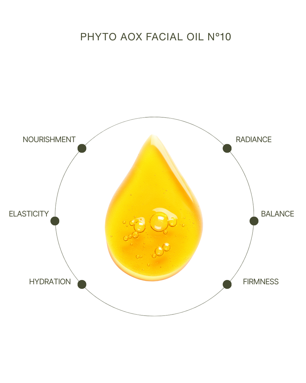 Phyto AOX Facial Oil N°10 in a glass dropper bottle, nourishing clean skincare face serum. — view 5