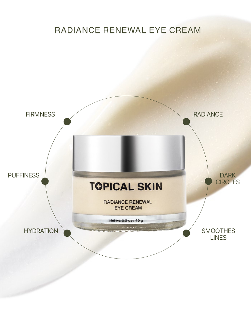 Radiance Renewal Eye Cream, a lightweight and unscented anti-aging skincare formula for delicate eye areas — view 2