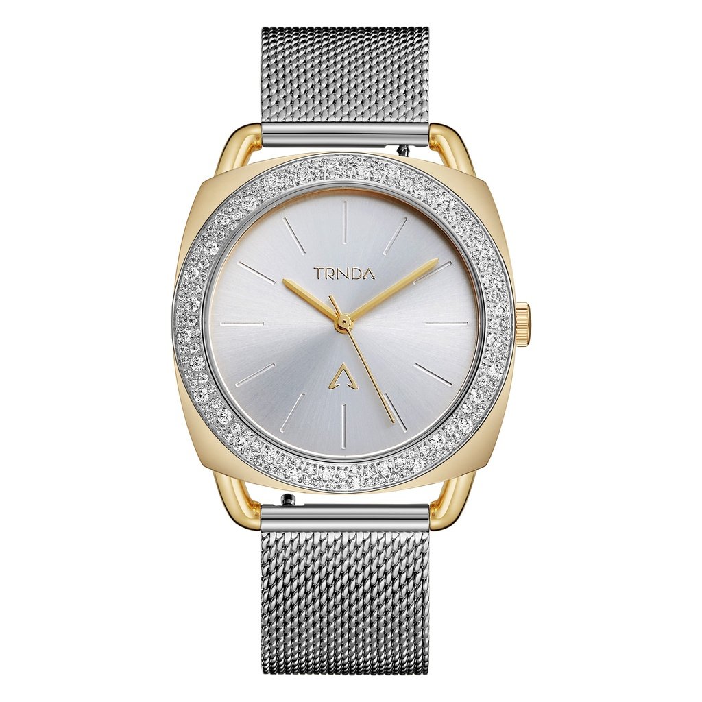 Trnda Women's Stainless Steel Gold Watch, Silver Dial | Trnda-W35.8-0