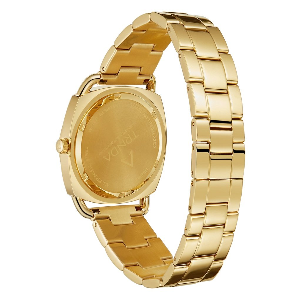 Trnda Women's Gold Stainless Steel Watch, Round Case | Trn-35.8g-3