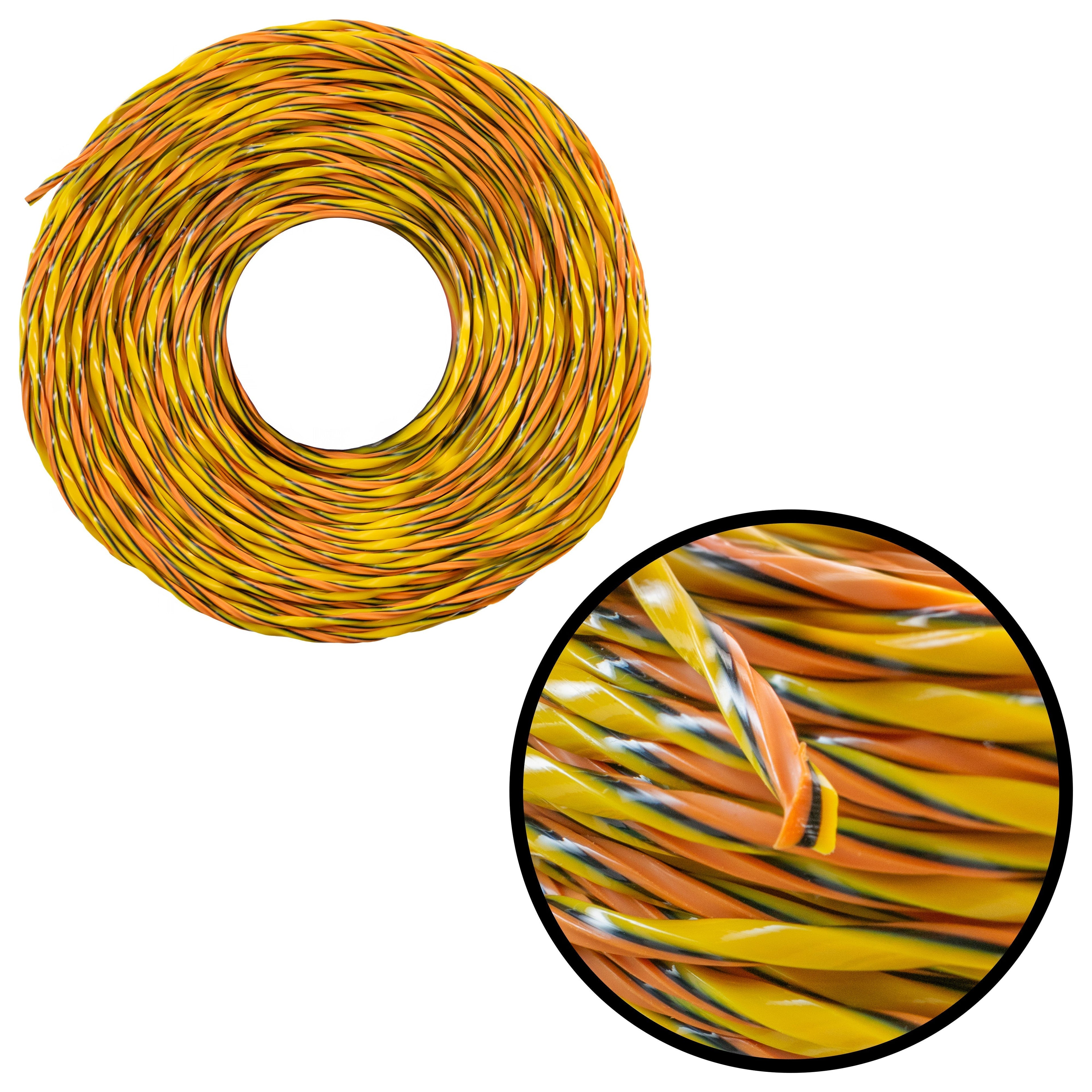 Bright orange twist-design TRIPPLE PRO strimmer line for high-power garden landscaping and efficient weed trimming — view 3
