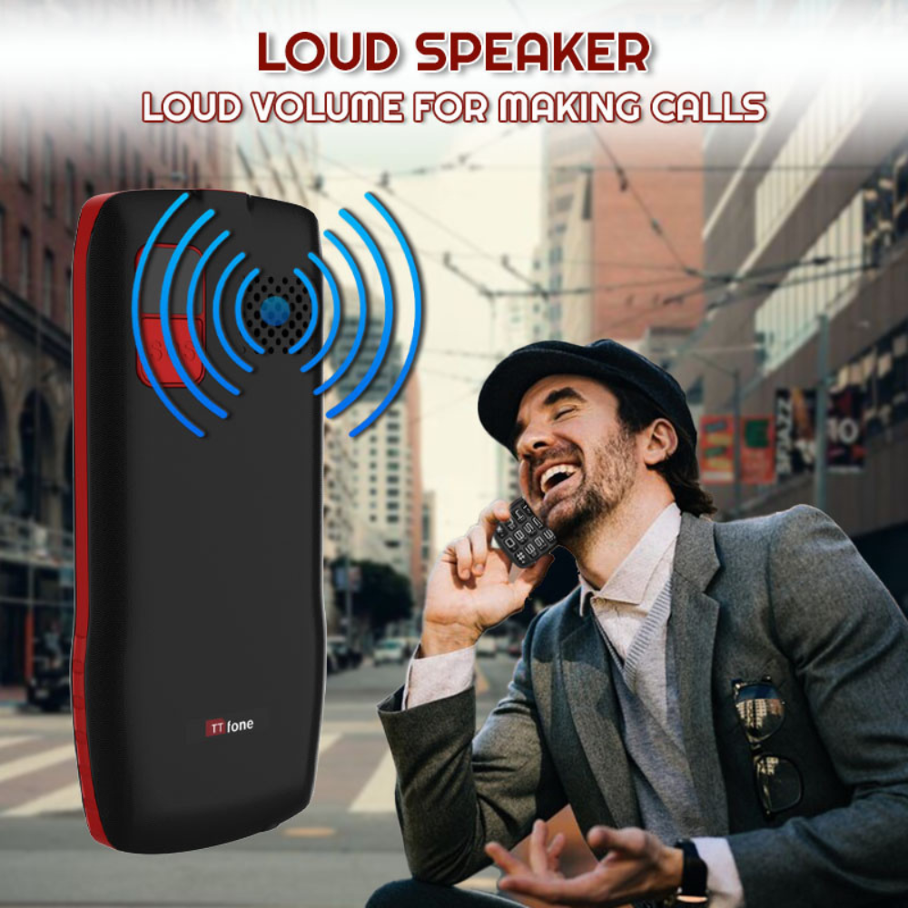 TTfone TT880 big button mobile phone with clear display, large keypad, and USB-C charging cable — view 5