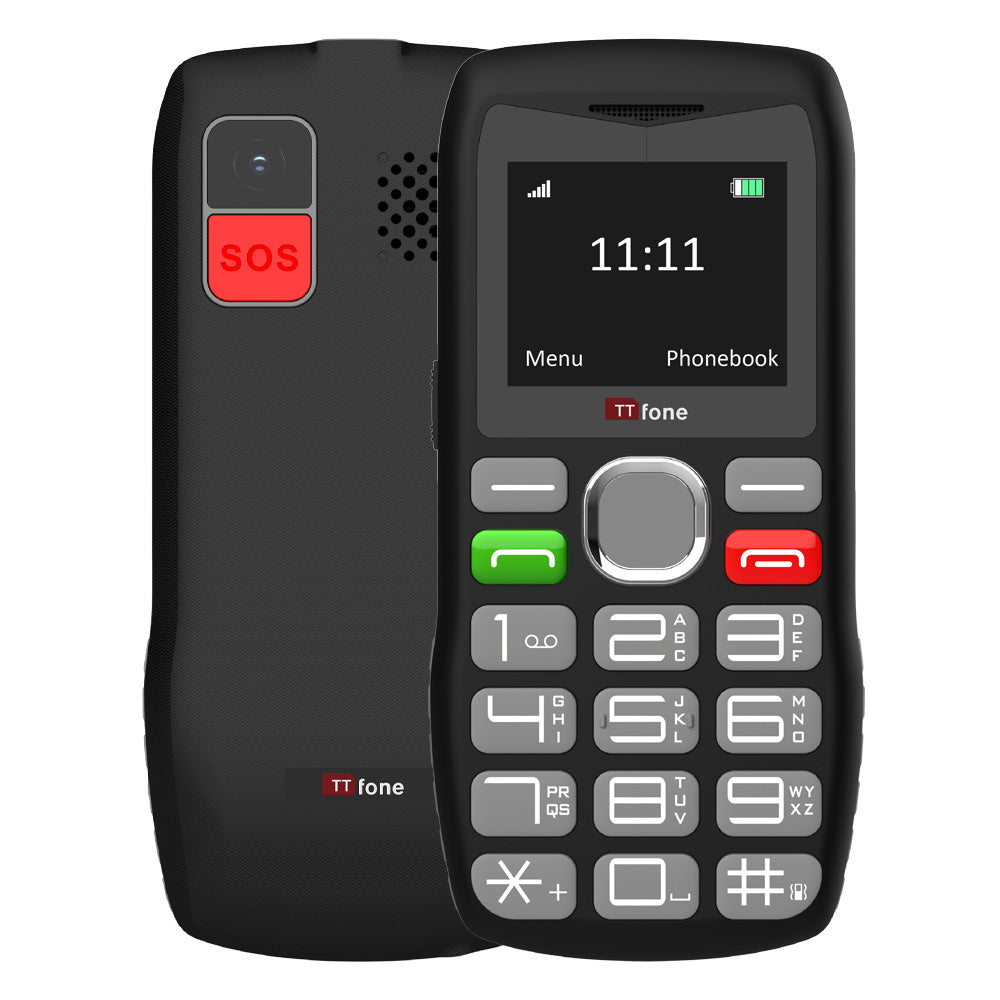 TTfone TT890 4G senior mobile phone with large accessible buttons and USB Type C cable — view 3