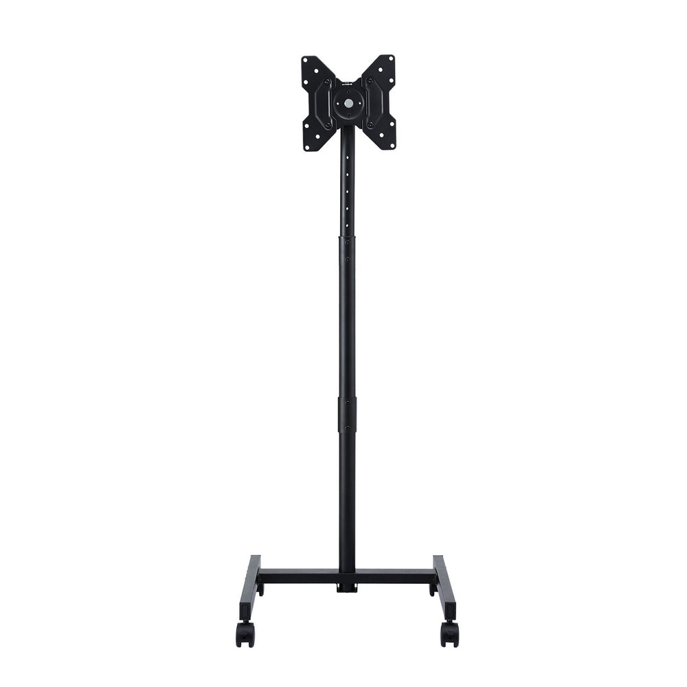 Black Artiss universal mobile TV stand with adjustable height and lockable caster wheels — view 4