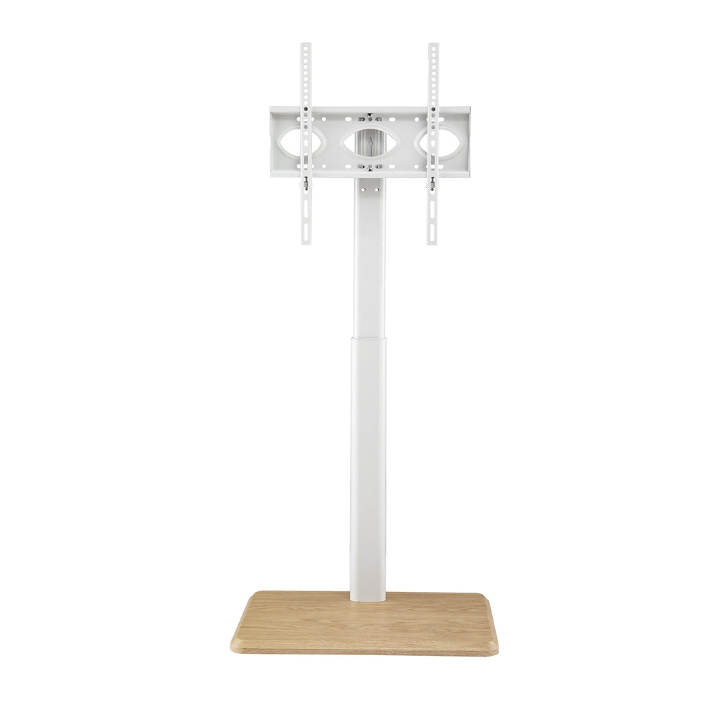 Artiss white steel rolling TV stand with adjustable height and swivel functionality for flat screens — view 4