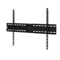 Black powder-coated metal TV wall mount bracket hardware set for large flat television screens