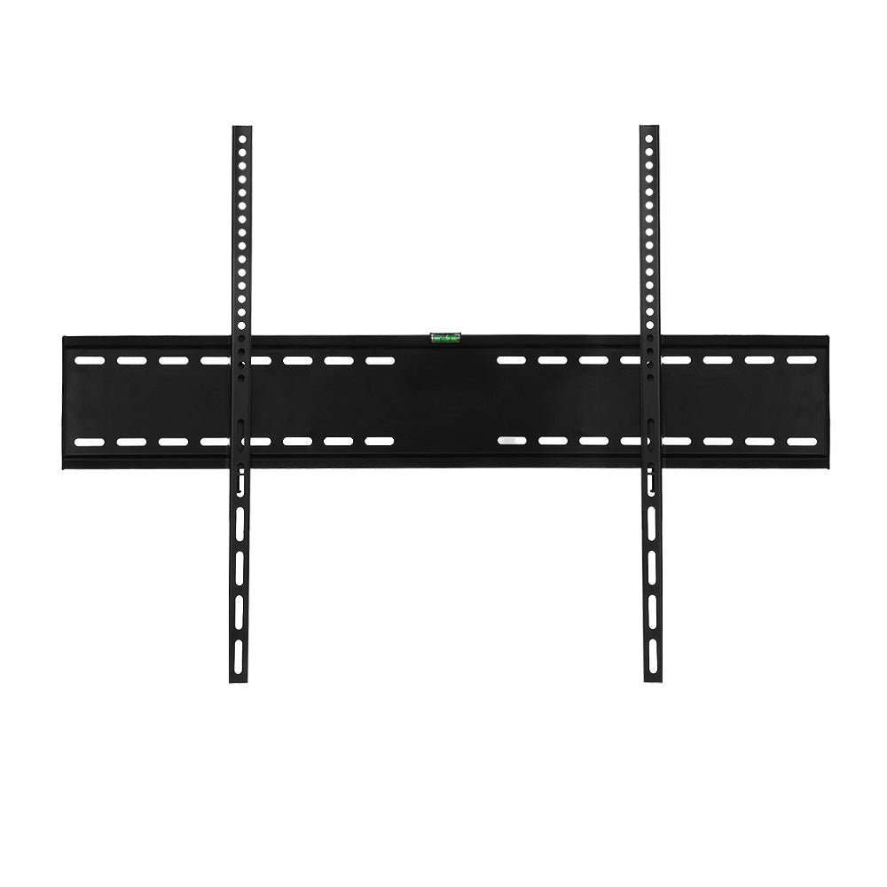 Black powder-coated metal TV wall mount bracket hardware set for large flat television screens — view 3