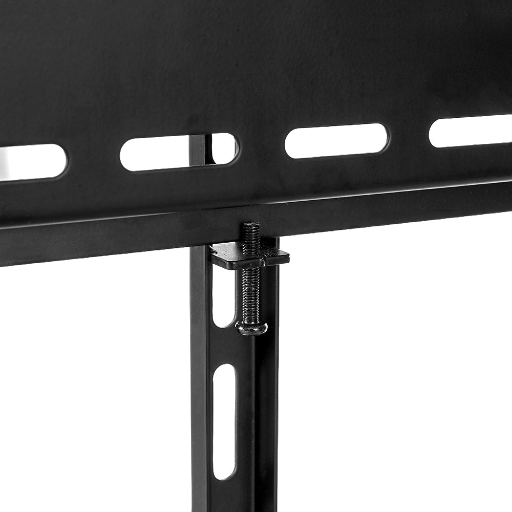 Black powder-coated metal TV wall mount bracket hardware set for large flat television screens — view 4