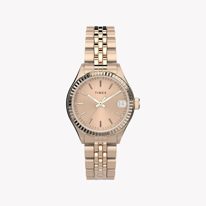 Timex Women's Rose Gold Stainless Steel Watch, 24mm Dial | Tw2t86500-0