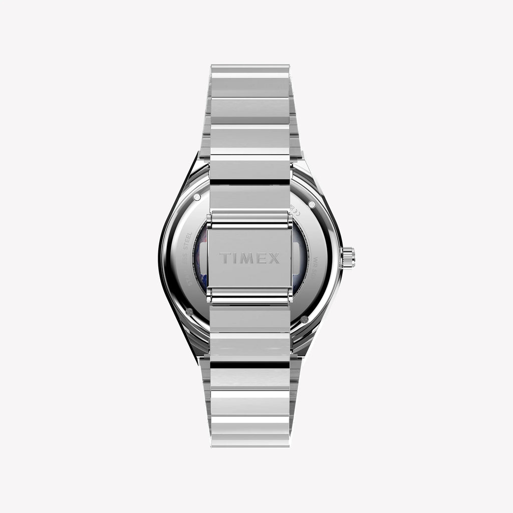 TIMEX Men's Stainless Steel Silver-Tone, Black Dial | TW2Y56700-2
