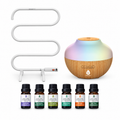 Home Spa Bundle – Heated Towel Rack, Aroma Diffuser & 6-Piece Essential Oil Set-0