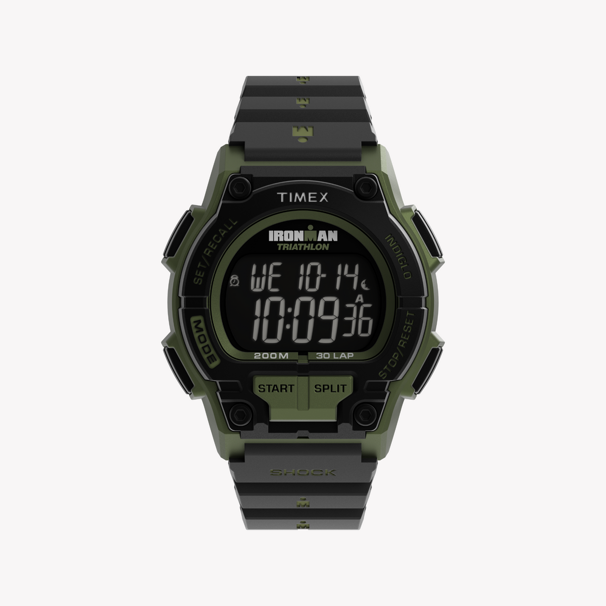 Timex Men's Green/Black Resin Watch | Model Tw5m64900-0
