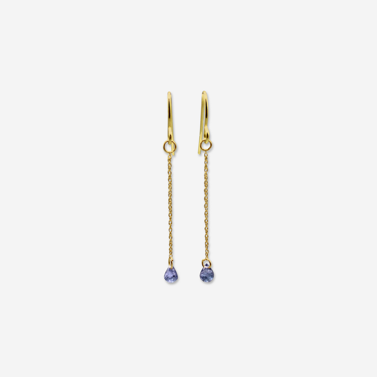 Tanzanite Drop Earrings | 14K Gold Fine Jewelry-0
