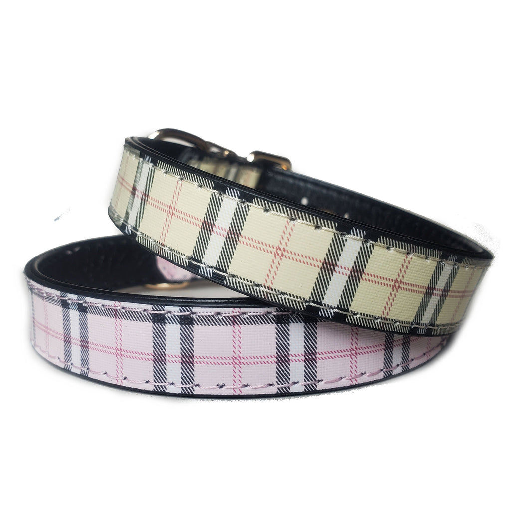 Tartan Check Dog Collars 10½ - 18"-4