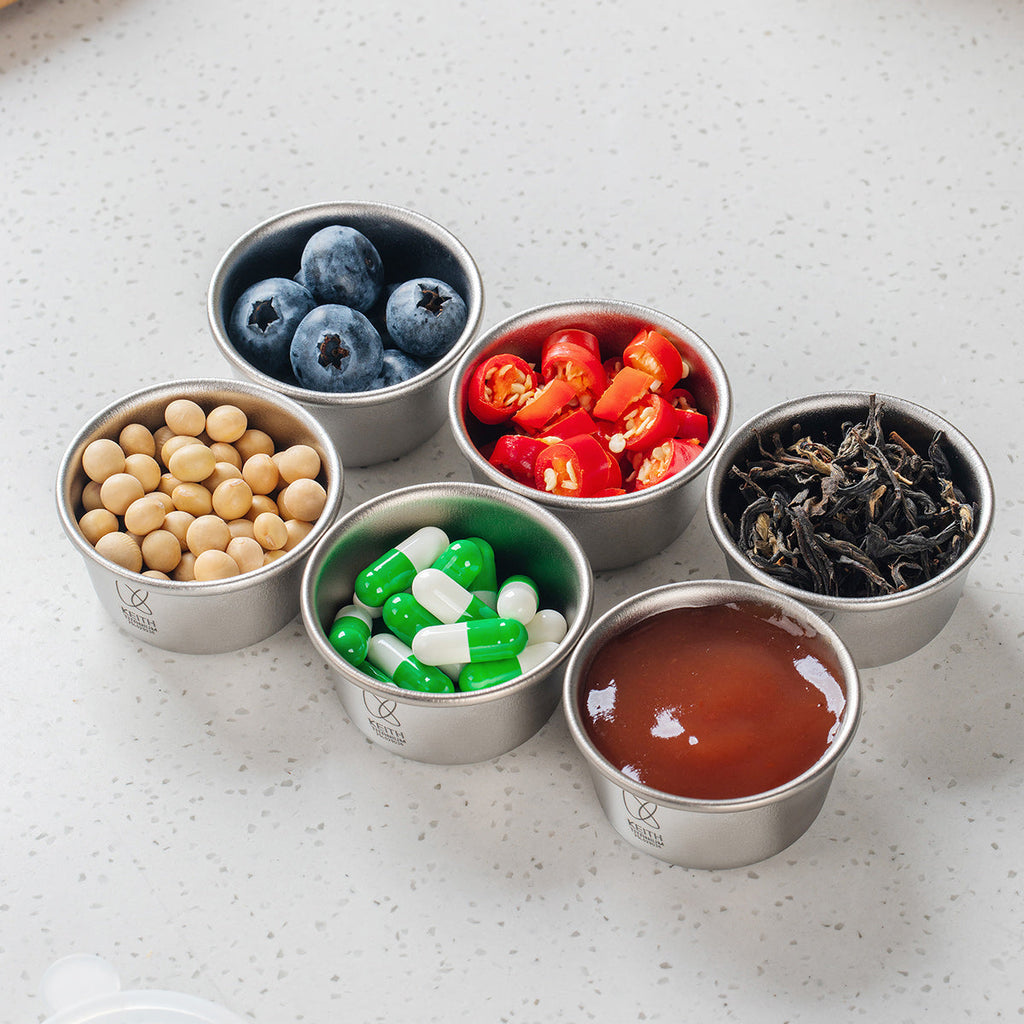 KEITH Titanium Mini Container Set with Pouch, 4-Piece - Ti1161-3