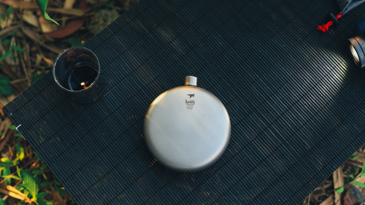 KEITH Titanium Round Flask with Funnel, 150ml - Ti9302-3