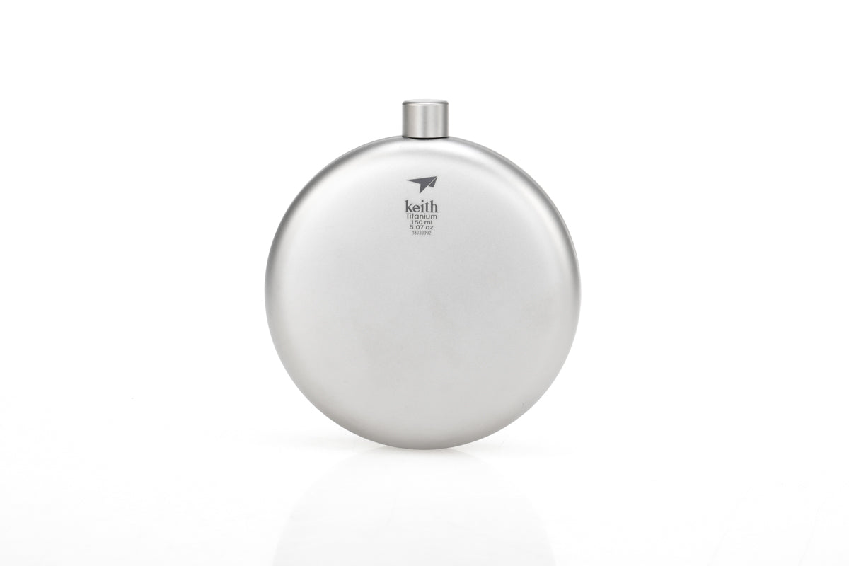 KEITH Titanium Round Flask with Funnel, 150ml - Ti9302-0