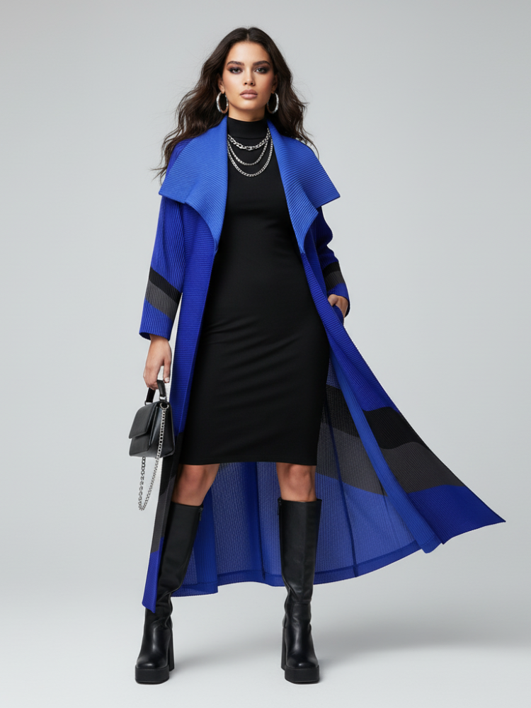 Women's tie-waist windbreaker jacket with turn-down collar, adjustable belt, and delicate pleat details — view 2