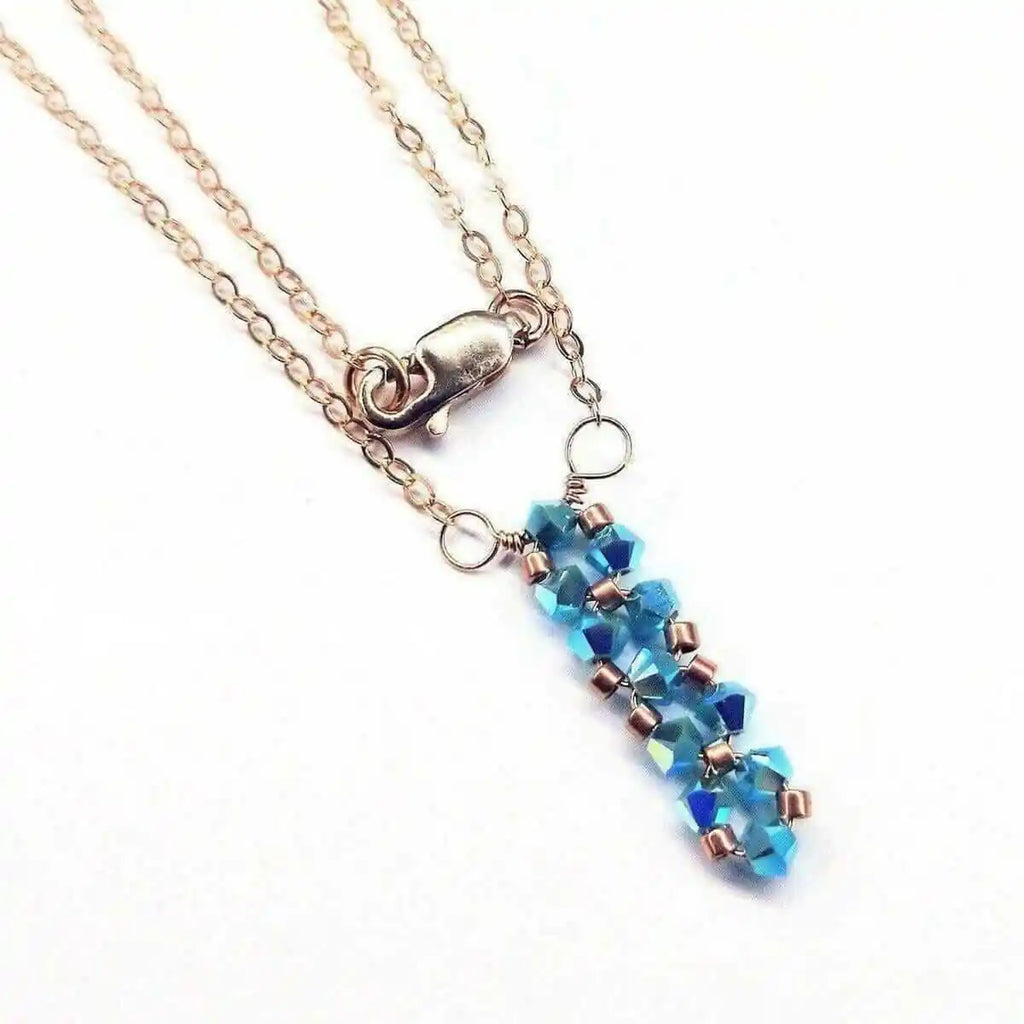 Tiny Super Sparkly Rock Candy Crystal Bar Necklace-0