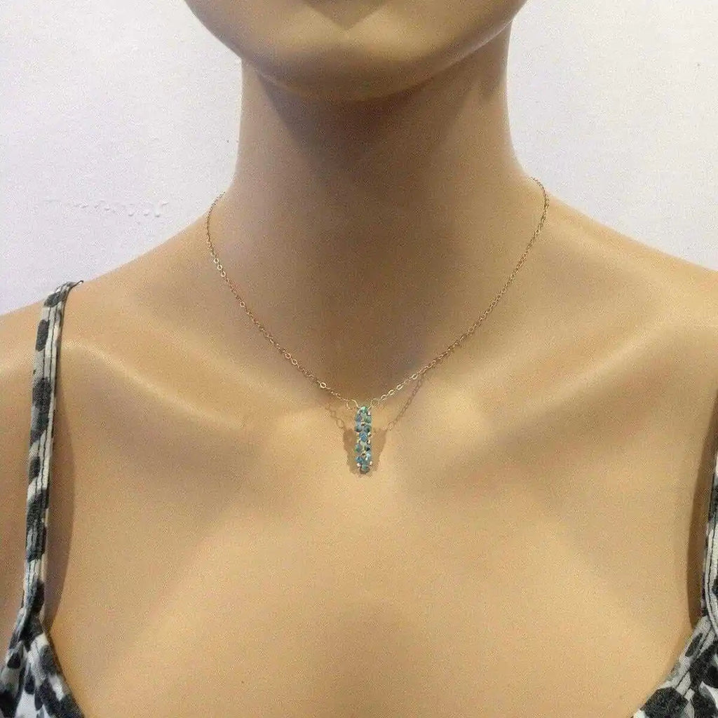 Tiny Super Sparkly Rock Candy Crystal Bar Necklace-3
