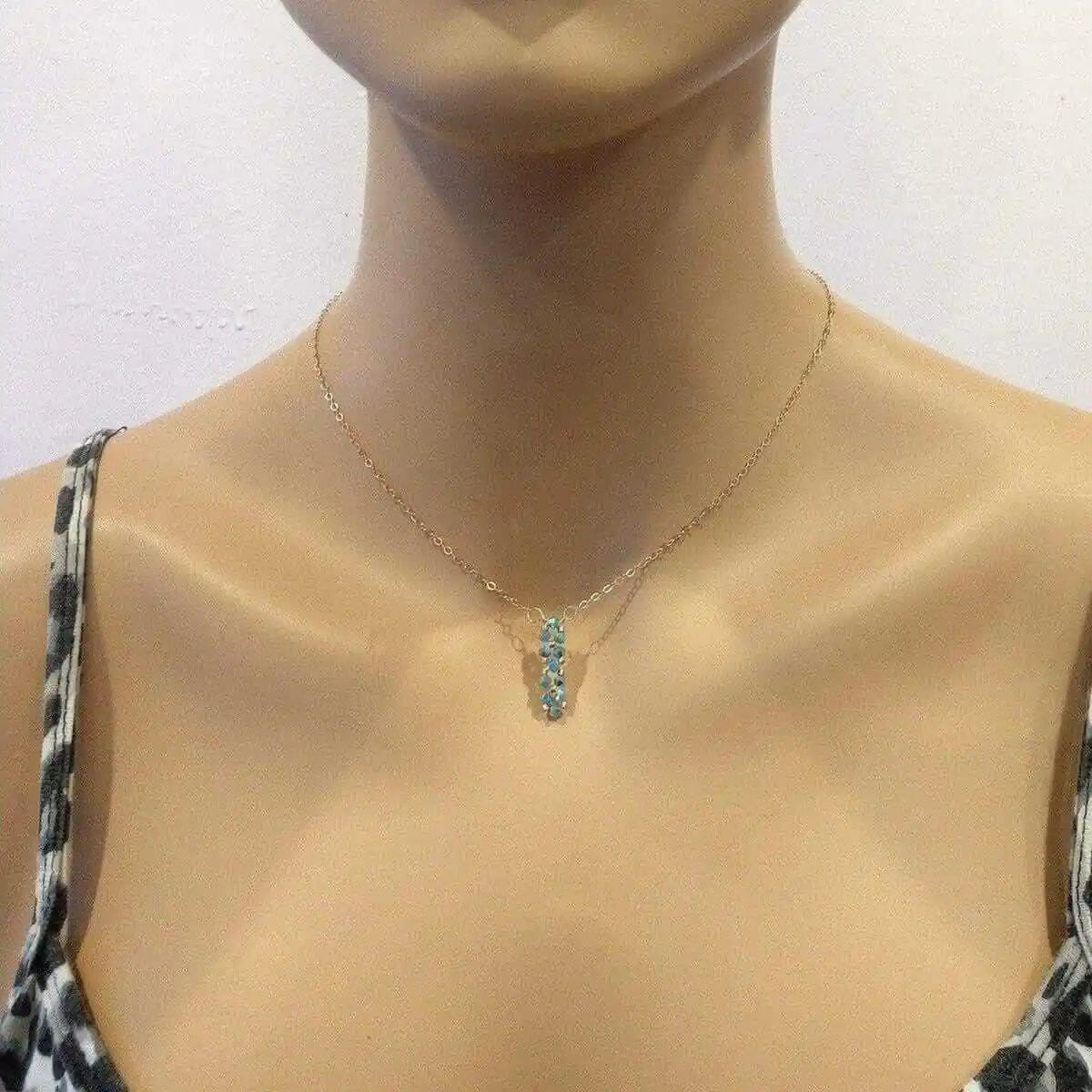 Tiny Super Sparkly Rock Candy Crystal Bar Necklace-3