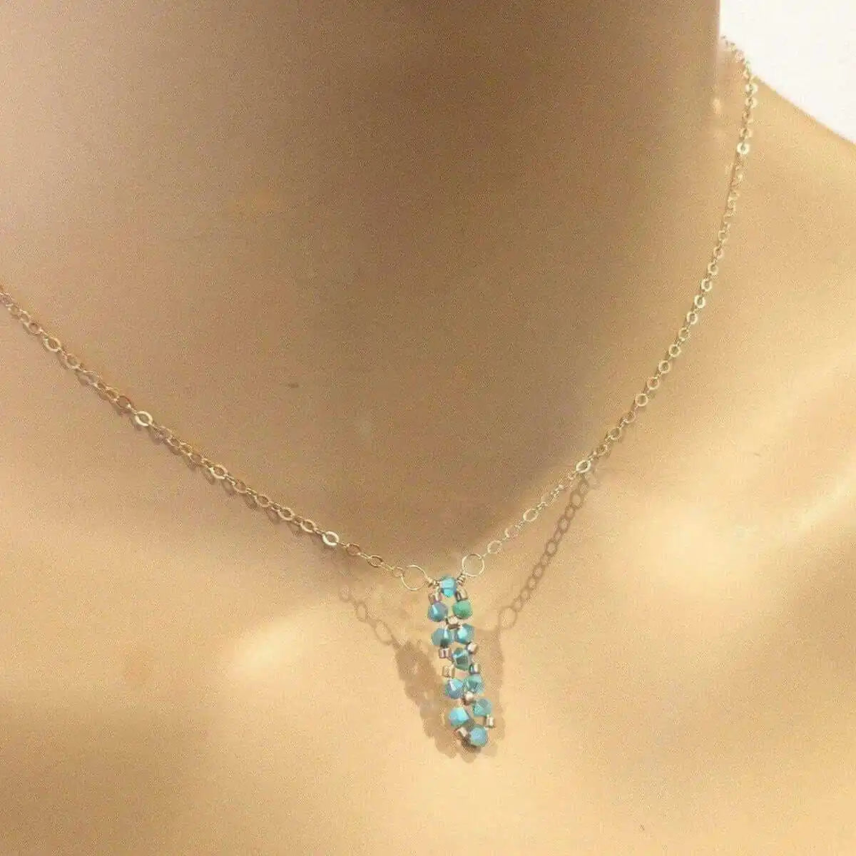 Tiny Super Sparkly Rock Candy Crystal Bar Necklace-4