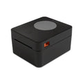 Bluetooth thermal label printer in black printing shipping labels and POS receipts