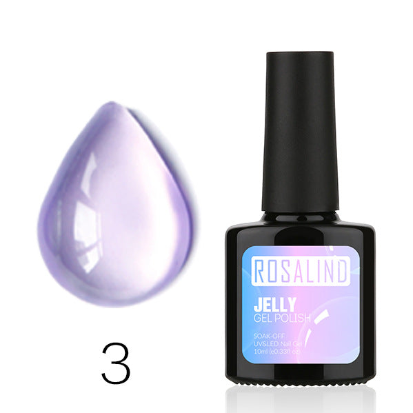 Translucent nail polish bottle and applicator brush featuring a sheer natural resin formula — view 3