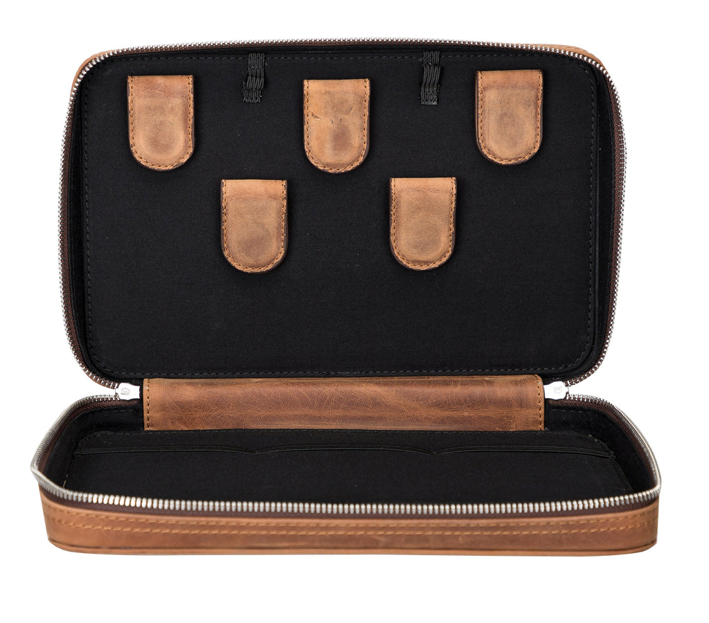 Leather Travel Cable Organizer-1