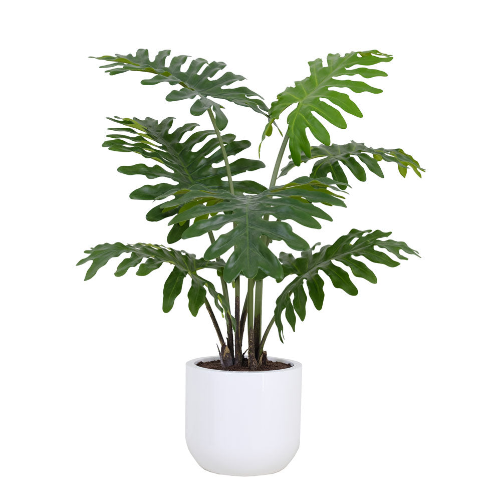 3' Faux Tropical House Plant, Potted Philodendron-0