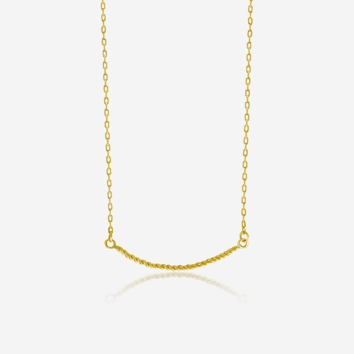 Twisted Gold Pendant Necklace | Handmade Fine Jewelry-0