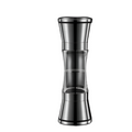 2-in-1 stainless steel spice grinder, dual-head silver pepper mill with transparent acrylic chambers