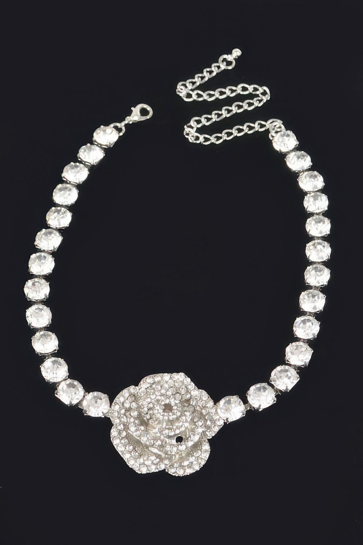 UES Rhinestone Flower Choker Blooming Elegance: NYFW BYMANYC ® New York-2