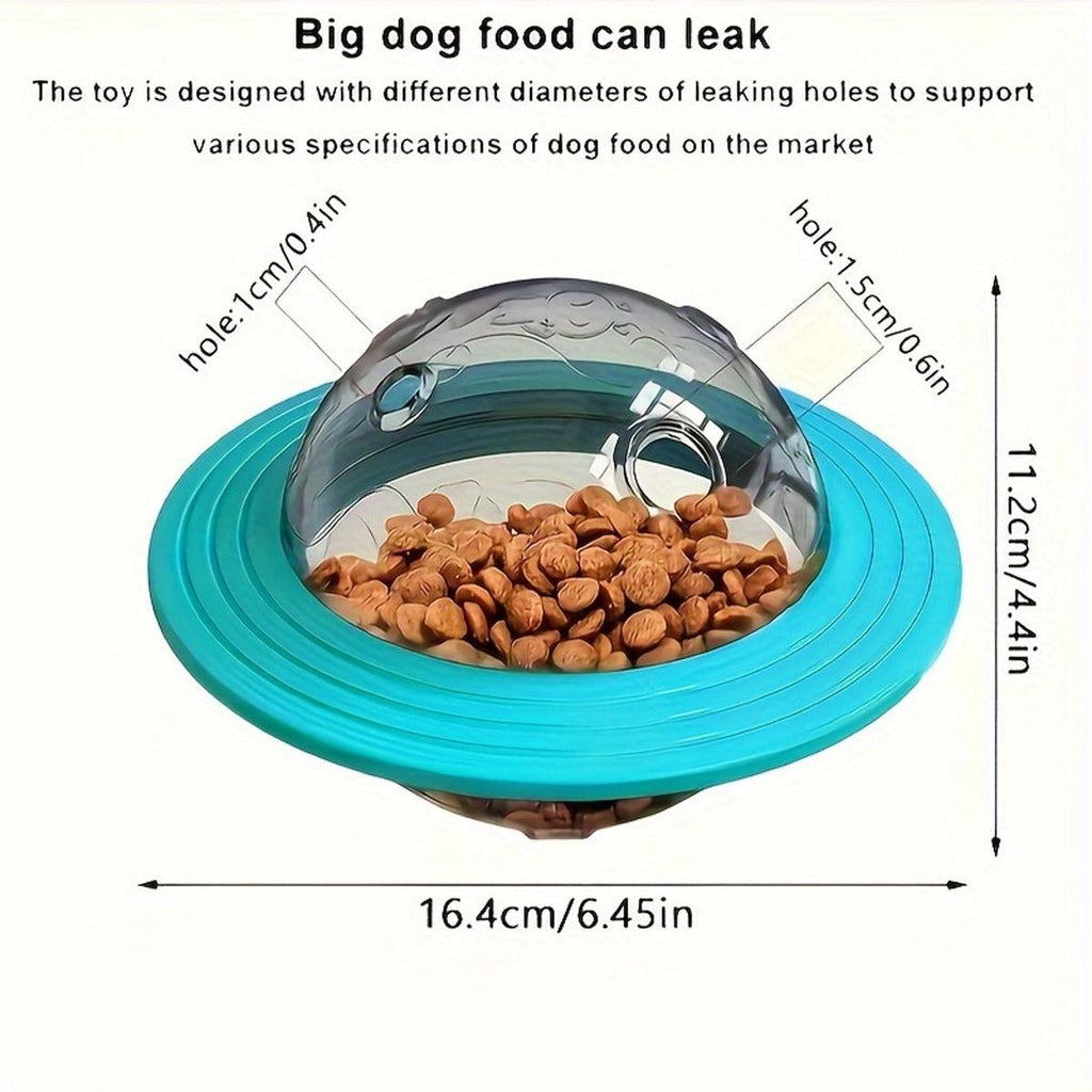 Interactive UFO treat dispenser and flying disc toy for dogs and cats in various colours — view 3