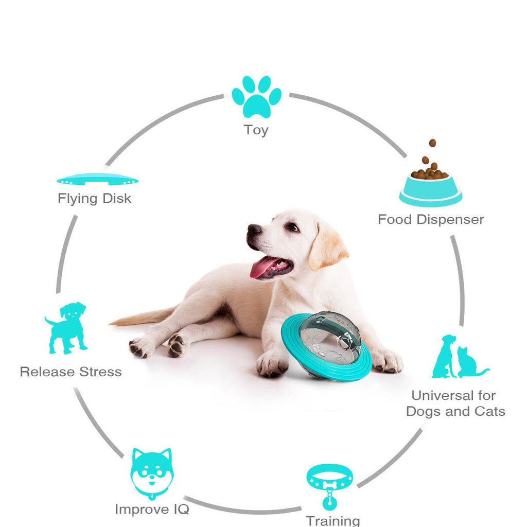 Interactive UFO treat dispenser and flying disc toy for dogs and cats in various colours — view 5