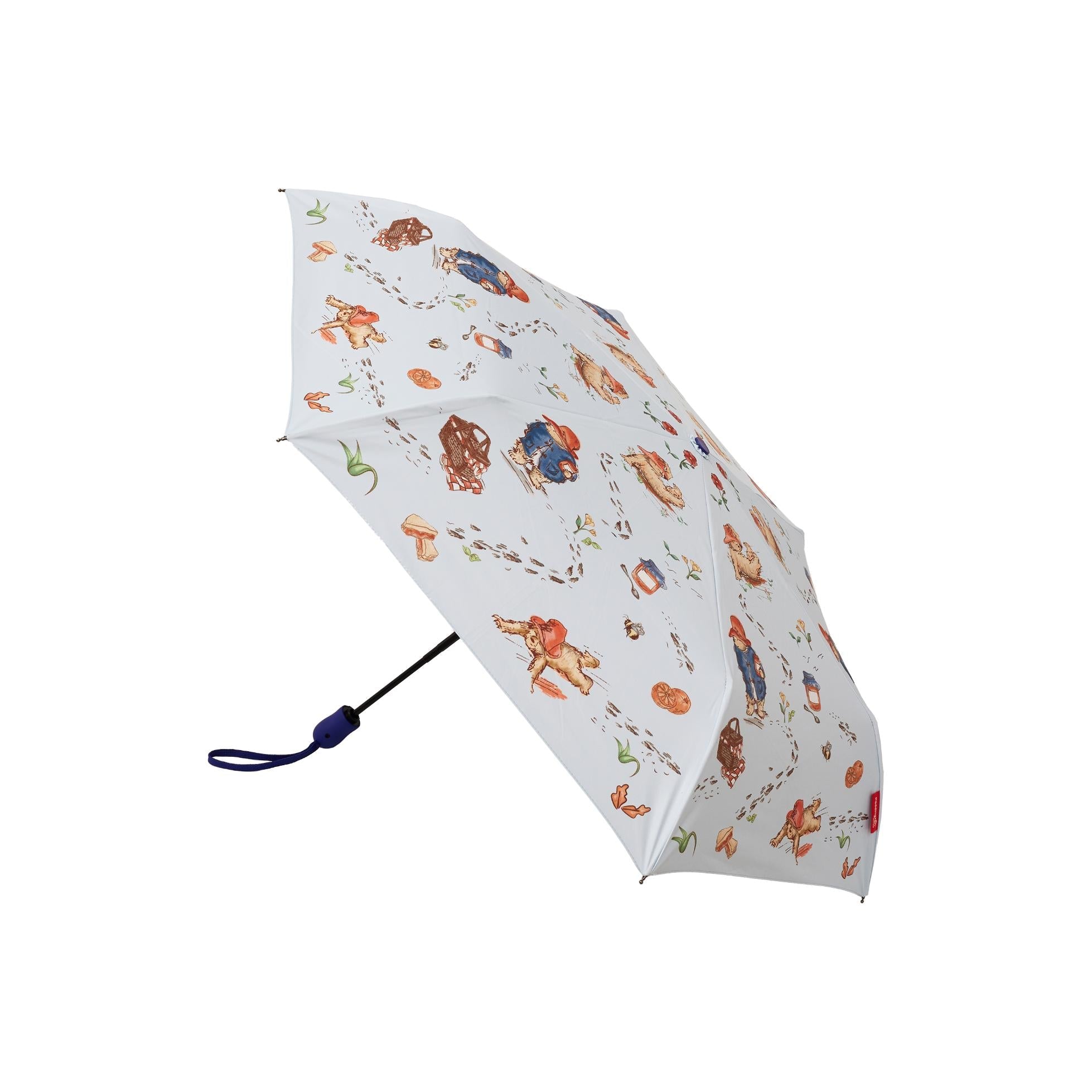 Paddington Classic Marmalade automatic folding umbrella with matching sleeve and UPF 50+ sun protection