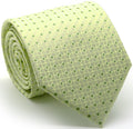 Mens Dads Classic Green Geometric Pattern Business Casual Necktie & Hanky Set UO-2-0