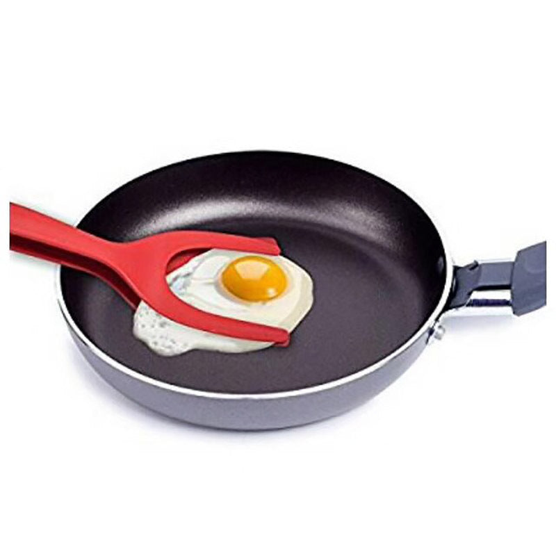 Ultimate 2-in-1 silicone grip and flip spatula tongs for effortless cooking of eggs and pancakes — view 5