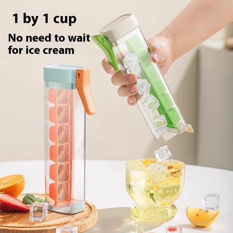 Ultimate ice cube maker with convenient storage box in food grade plastic for cold beverages — view 2