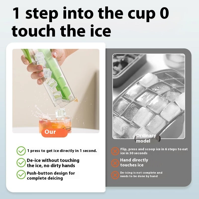 Ultimate ice cube maker with convenient storage box in food grade plastic for cold beverages — view 3