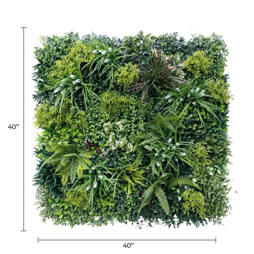 Lush Spring Artificial Vertical Garden Green Wall Panel 40×40in 11 SQ FT – UV Resistant – Commercial Grade-1
