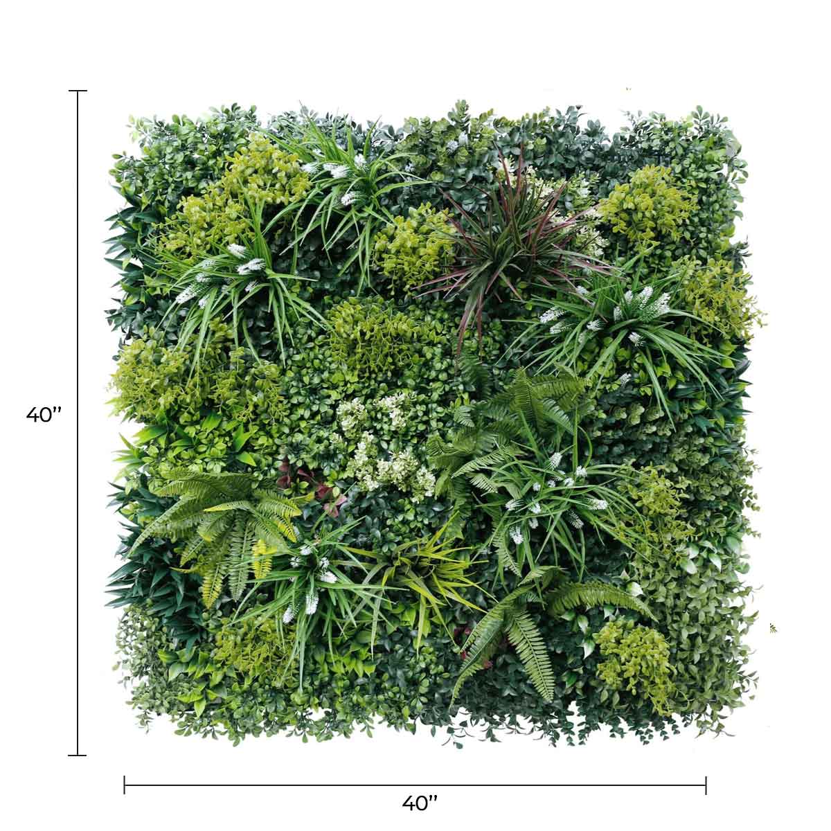 Lush Spring Artificial Vertical Garden Green Wall Panel 40×40in 11 SQ FT – UV Resistant – Commercial Grade-1