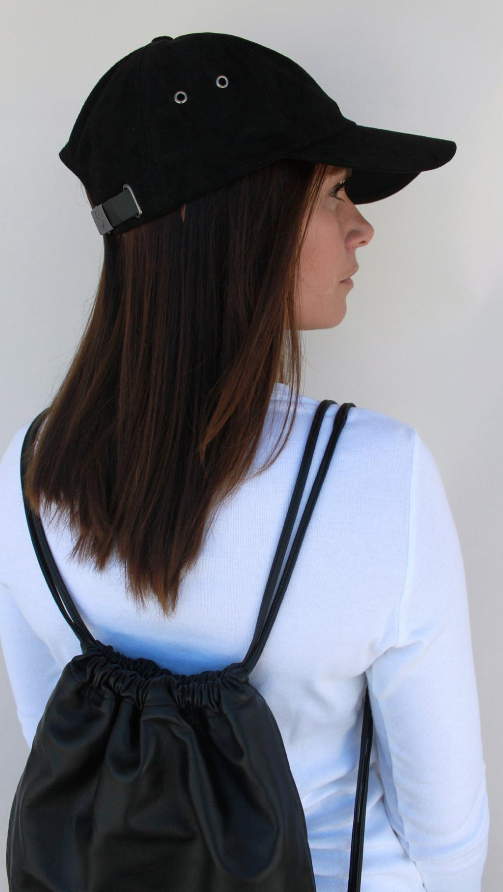 Ultra Suede Baseball Cap - Black-4
